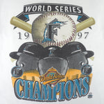 MLB (Miro) - Florida Marlins World Series Single Stitch T-Shirt 1997 Large Vintage Retro Baseball