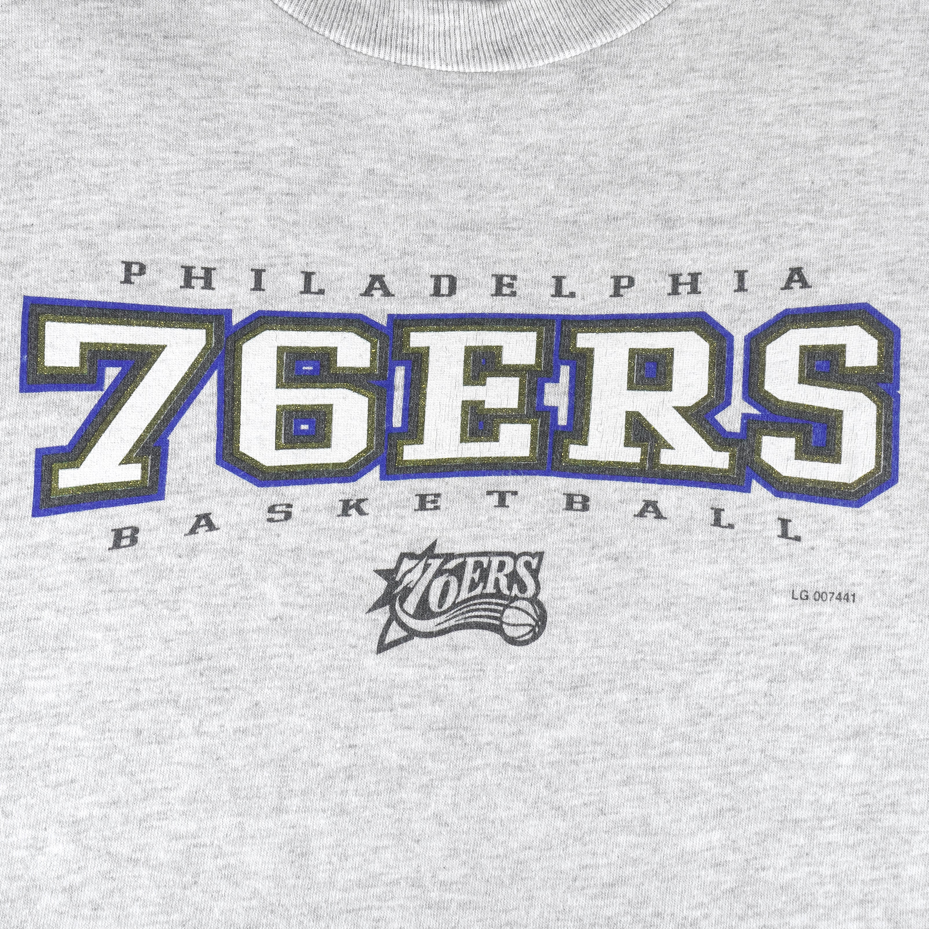 Puma - Philadelphia 76ers Single Stitch T-Shirt 1990s Large Vintage Retro Basketball