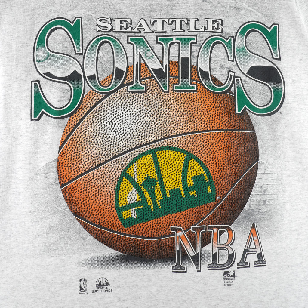 NBA (League Leader) - Seattle SuperSonics Deadstock T-Shirt 1990s X-Large Vintage Retro Basketball