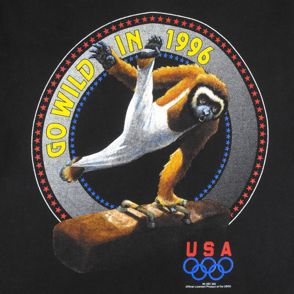 Vintage - Go Wild In USA Olympic Game Spell-Out T-Shirt 1996 Large Vintage Retro