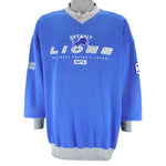 NFL (Lee) - Detroit Lions Embroidered Crew Neck Sweatshirt 1990s X-Large Vintage Retro Football