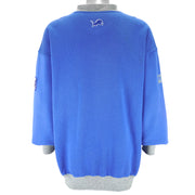 NFL (Lee) - Detroit Lions Embroidered Crew Neck Sweatshirt 1990s X-Large Vintage Retro Football