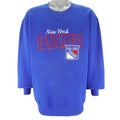 NHL (Russell Athletic) - New York Rangers Embroidered Sweatshirt 1990s Large Vintage Retro Hockey