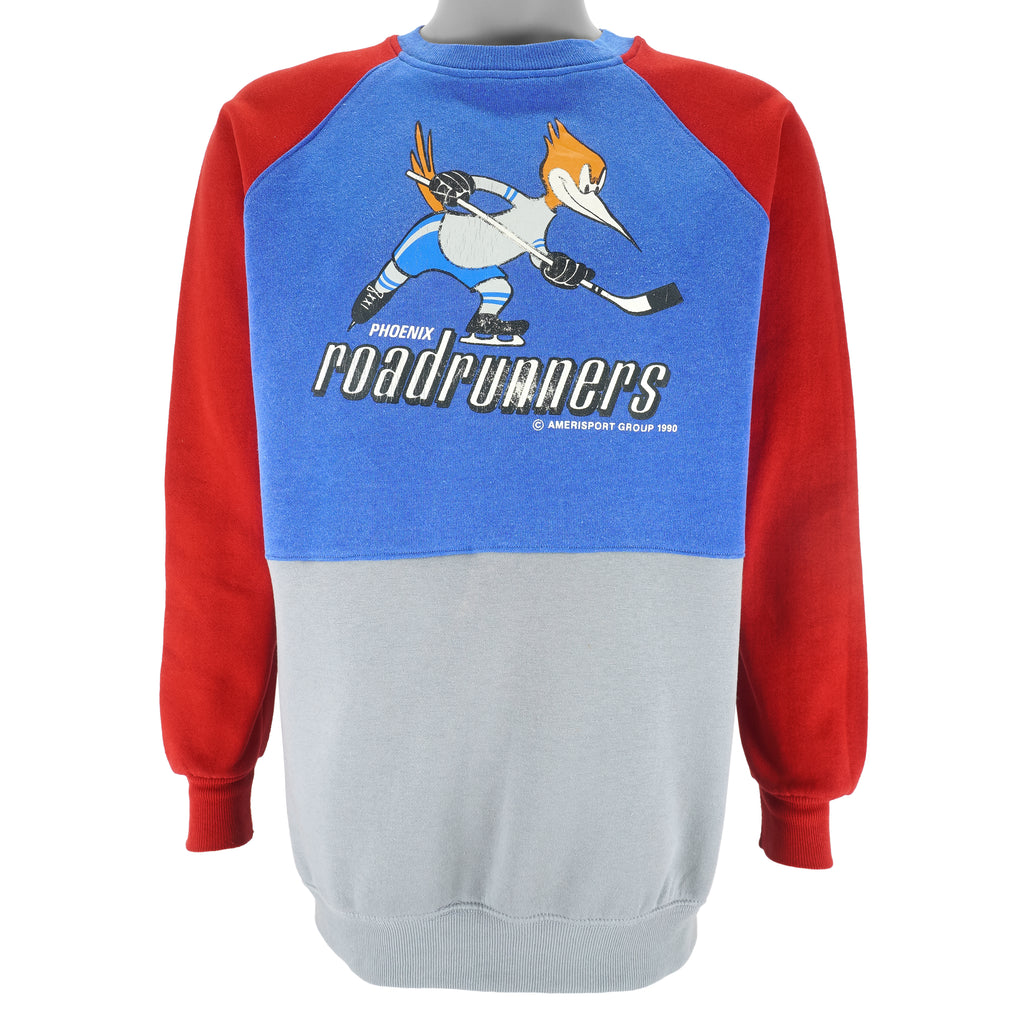 NHL (Hanes) - Phoenix Roadrunners Spell-Out Crew Neck Sweatshirt 1990 X-Large Vintage Retro Hockey