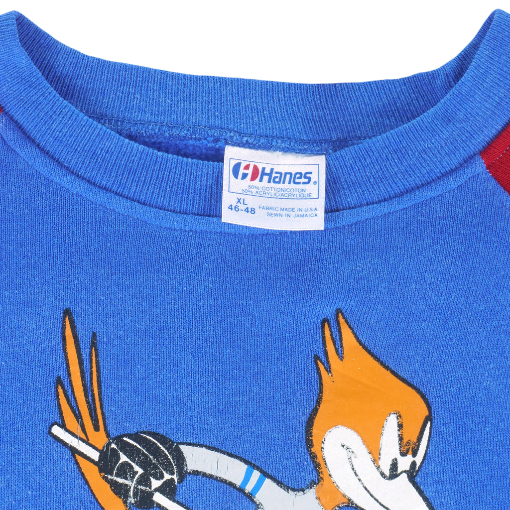 NHL (Hanes) - Phoenix Roadrunners Spell-Out Crew Neck Sweatshirt 1990 X-Large Vintage Retro Hockey