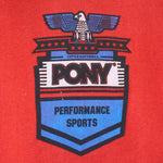 Vintage (Chevron) - Pony Performance Sports Crew Neck Sweatshirt 1990s Medium Vintage Retro