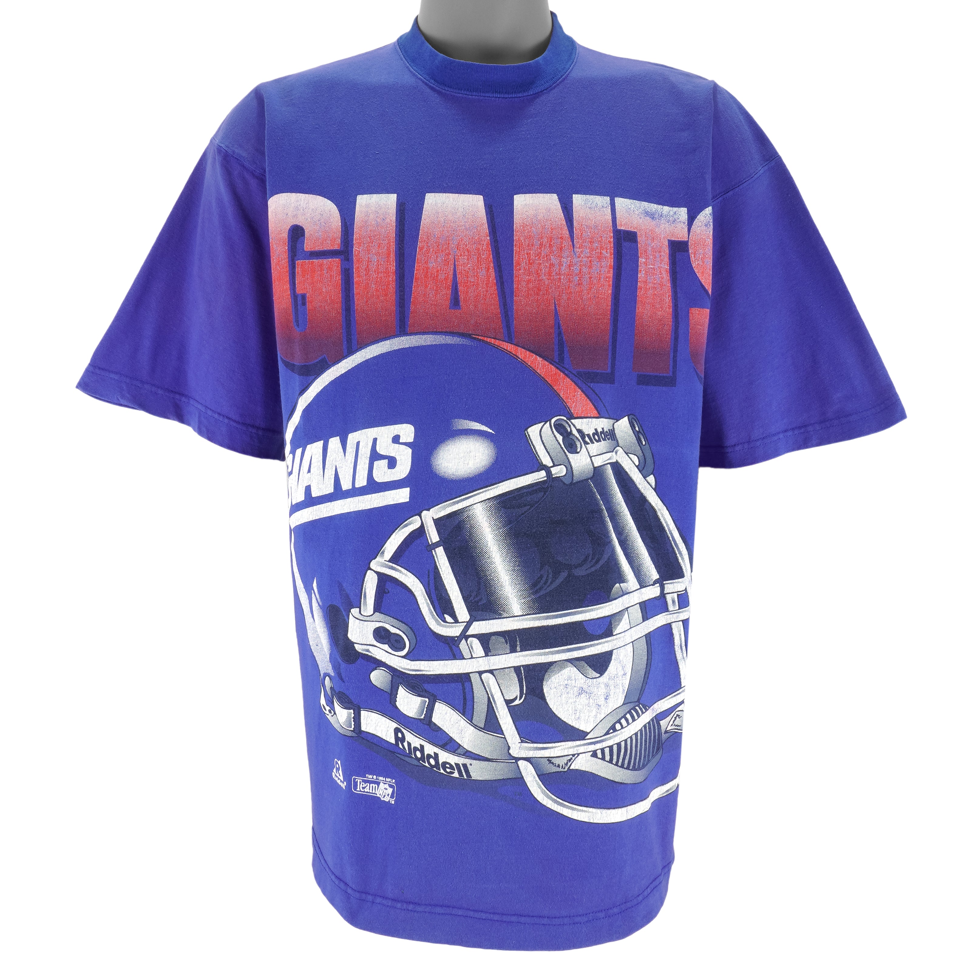 NFL (Riddell) - New York Giants Helmet T-Shirt 1994 Large