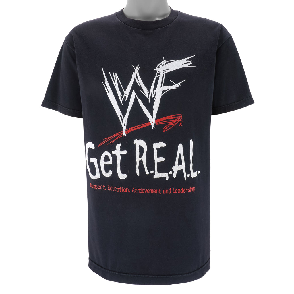 Vintage (AAA) - WWF Get R.E.A.L T-Shirt 2001 Large Vintage Retro