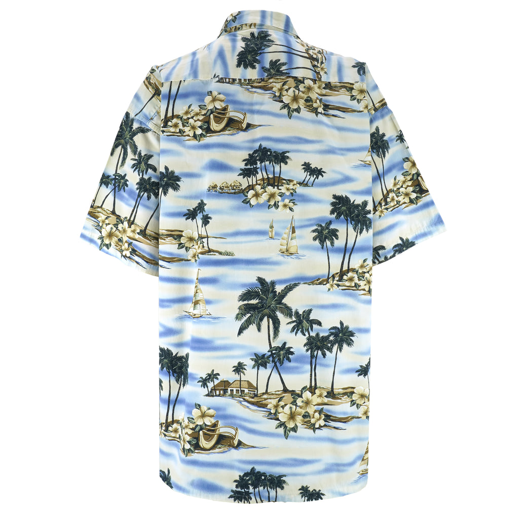 Vintage (Pierre Cardin) - Tropical Coconut Tree All Over Print Shirt 1990s 3X-Large Vintage Retro