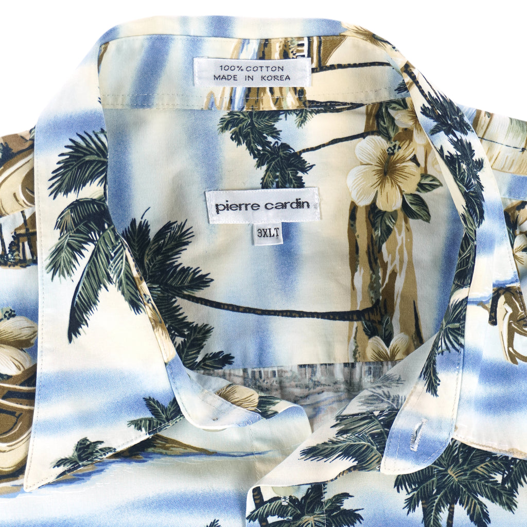 Vintage (Pierre Cardin) - Tropical Coconut Tree All Over Print Shirt 1990s 3X-Large Vintage Retro