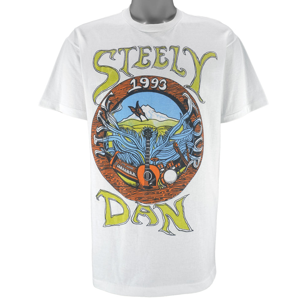 Vintage (Hanes) - Steely Dan World Tour Single Stitch T-Shirt 1993 Large Vintage Retro