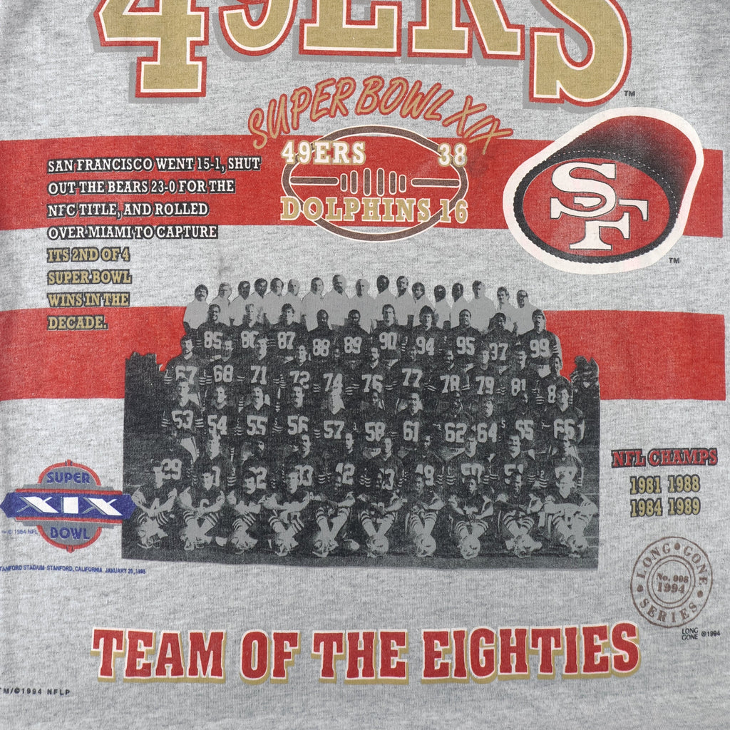 NFL (Team Rated) - San Francisco 49ers Team Of The Eighties T-Shirt 1994 Large Vintage Retro Football