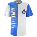 NHL (Waves) - Toronto Maple Leafs Two-Tone T-Shirt 1993 Medium Vintage Retro Hockey