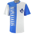 NHL (Waves) - Toronto Maple Leafs Two-Tone T-Shirt 1993 Medium Vintage Retro Hockey