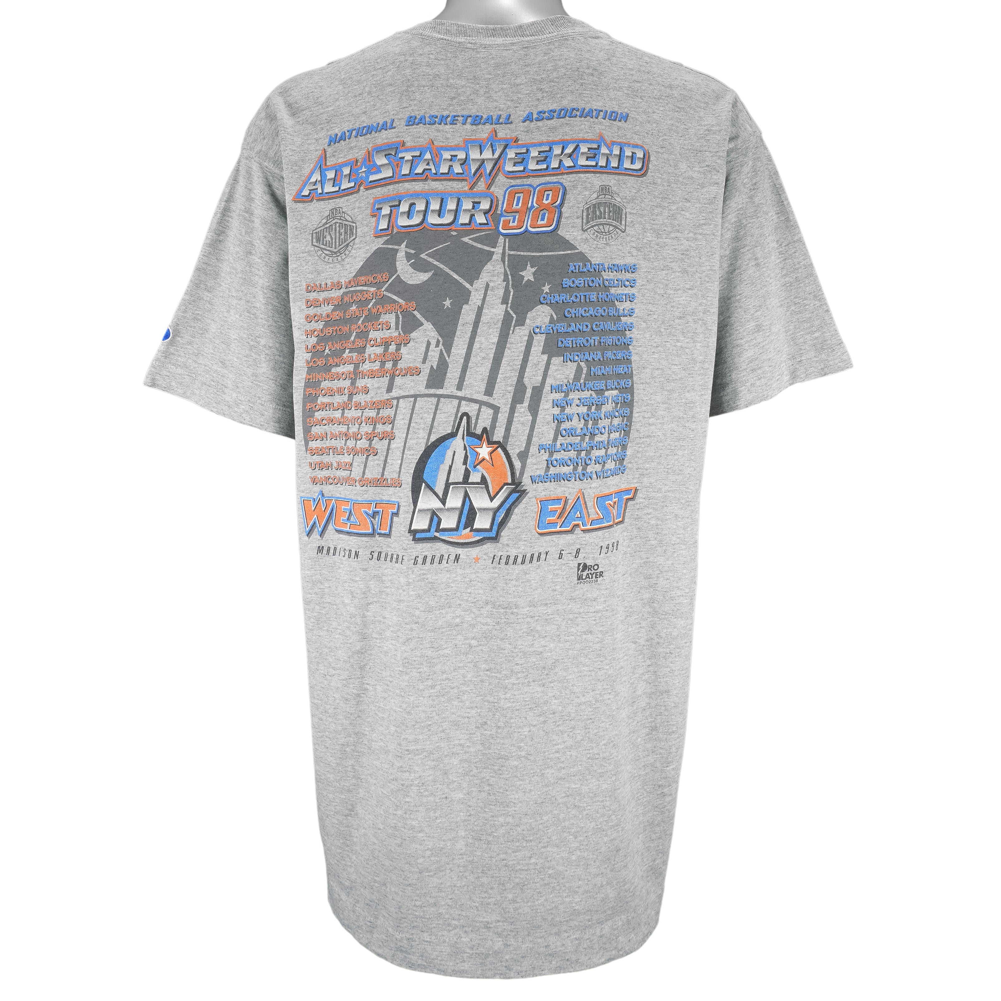 NBA (Pro Player) - New York all-Star Weekend Tour T-Shirt 1998 X-Large Vintage Retro