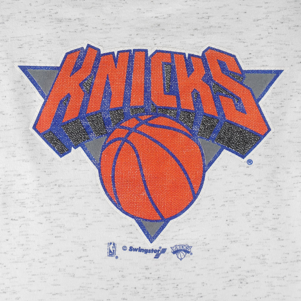 NBA (Swingster) - New York Knicks Single Stitch T-Shirt 1990s Large Vintage Retro