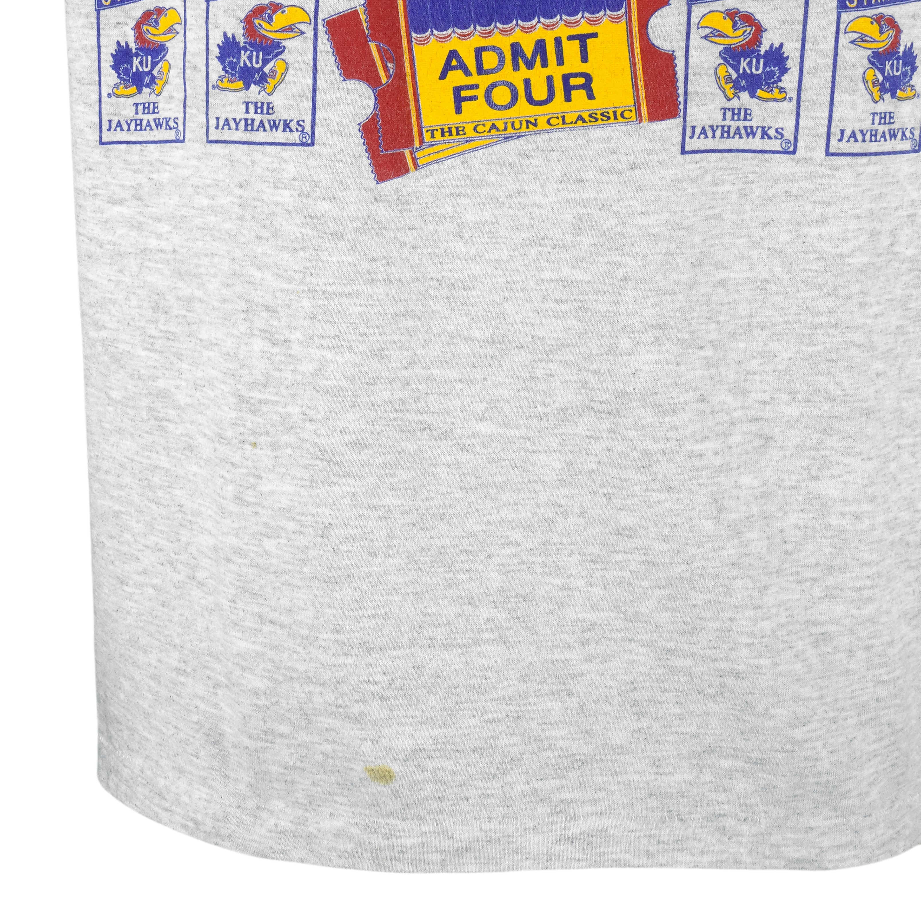 NCAA (TSI) - Kansas Admit Four Basketball The Big Show T-Shirt 1993 X-Large Vintage Retro Basketball College