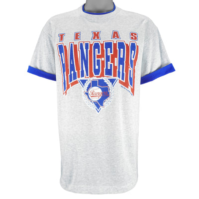 MLB (Trench) - Texas Rangers Roll Ups Sleeve Deadstock T-Shirt 1991 X-Large