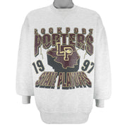 Vintage NCAA (Russell Athletic) - Lockport Porters State Playoff Sweatshirt 1997 X-Large in gray