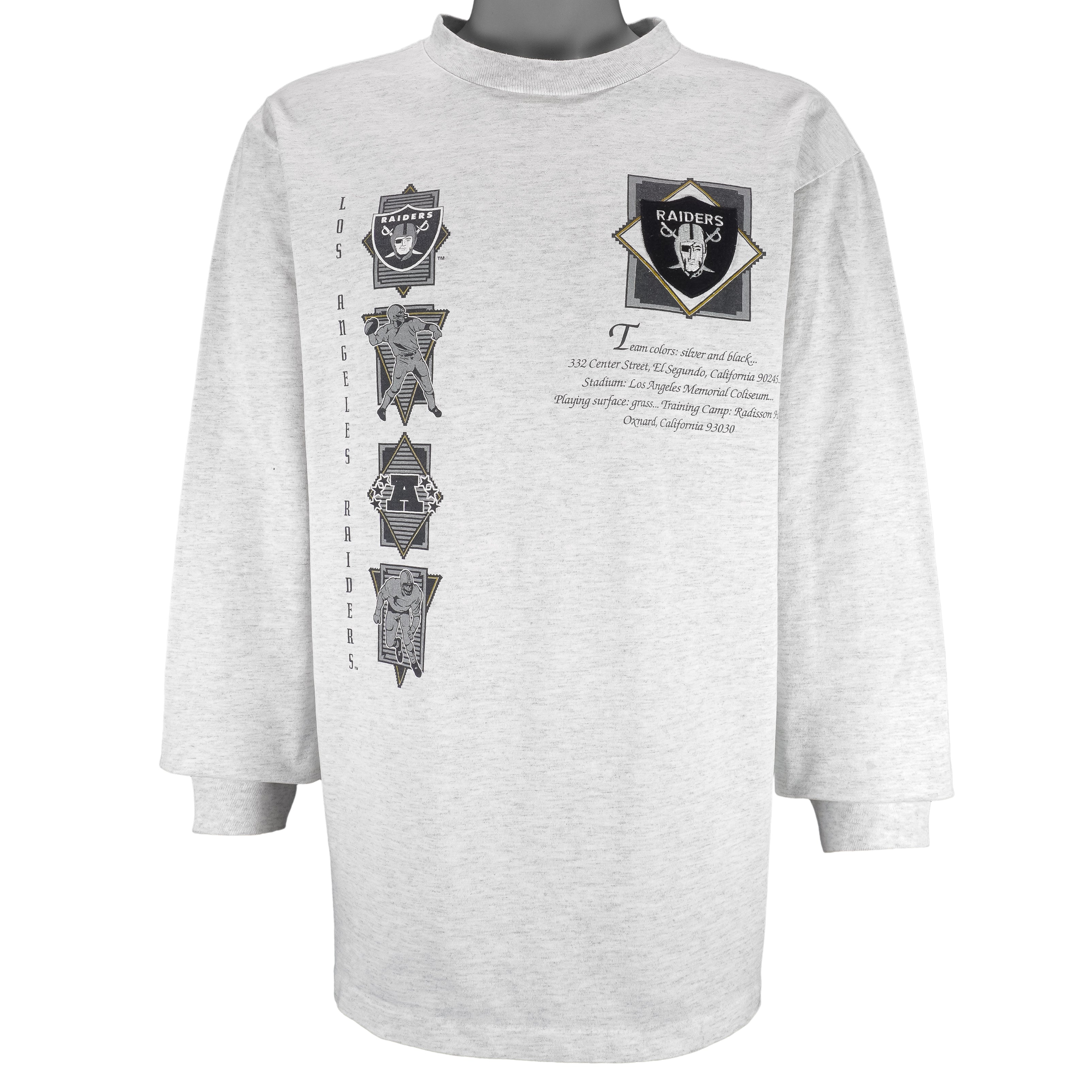 NFL (Nutmeg) - Los Angeles Raiders Long Sleeve Shirt 1990s X-Large vintage retro football