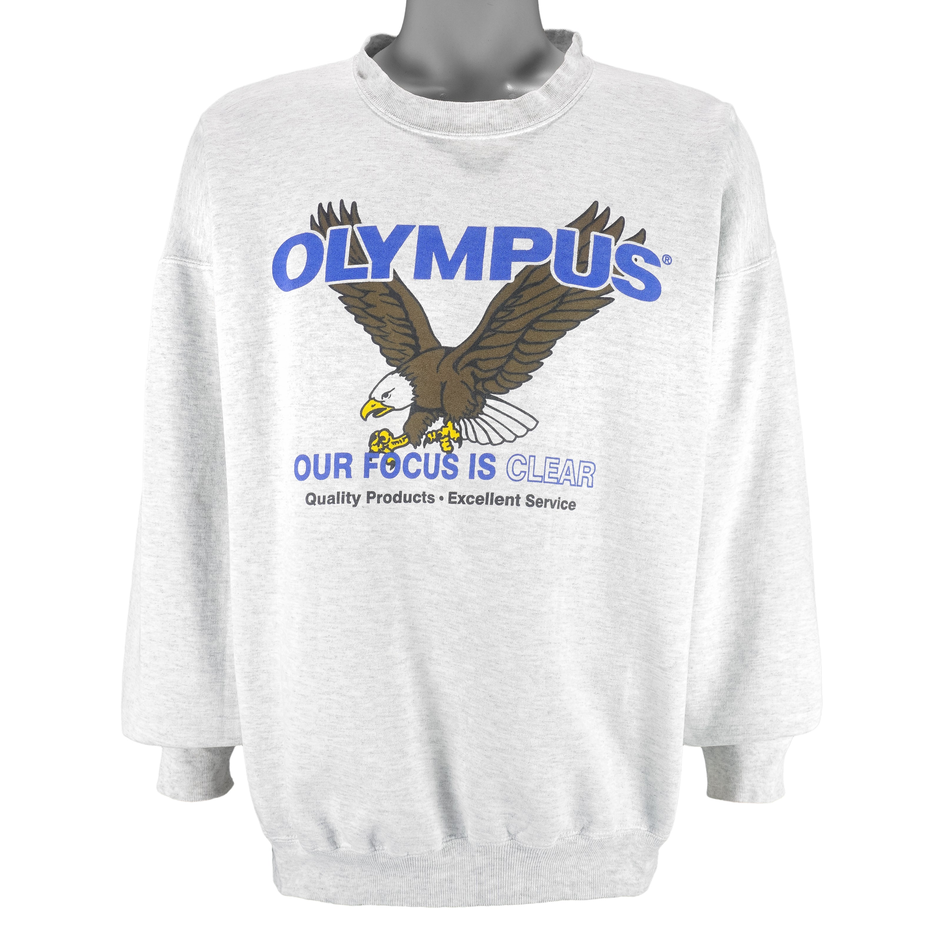 Vintage (Hanes) - Olympus Our Focus Is Clear Sweatshirt 1990s X-Large Vintage Retro