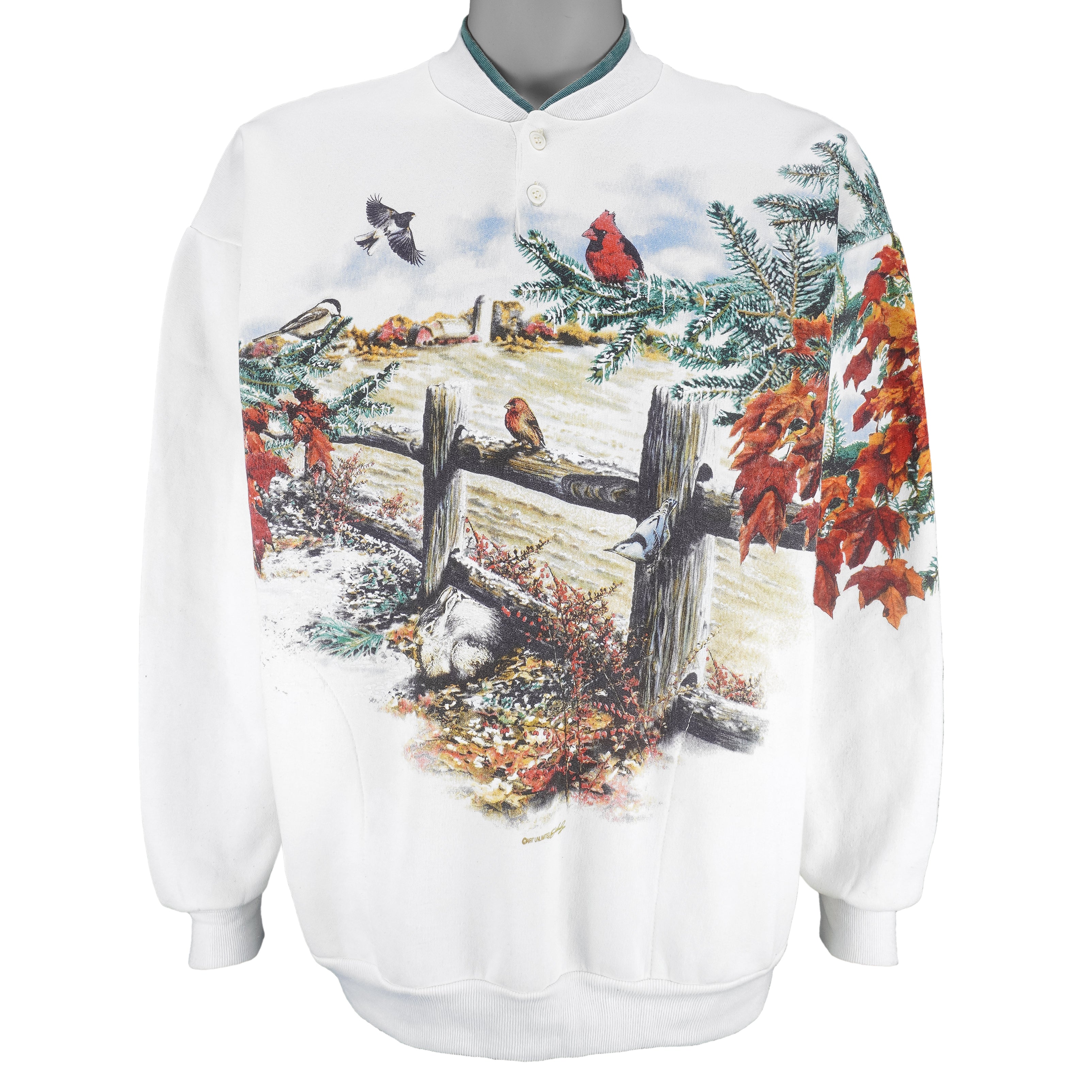 Vintage (Art Unlimited) - Cardinals Bird Farm Sweatshirt 1990s Large