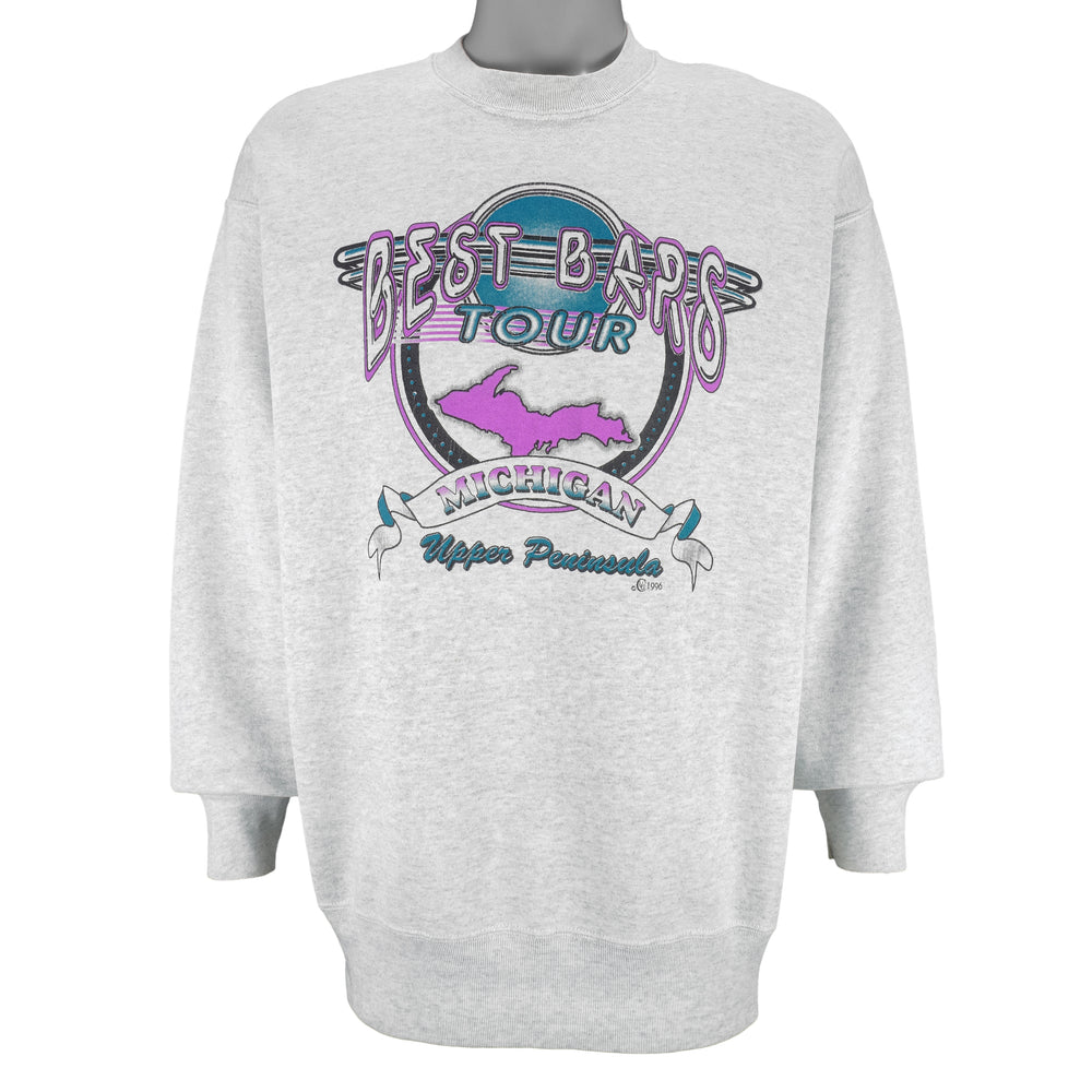 Vintage - Michigan Tour De Bars Crew Neck Sweatshirt 1996 X-Large Vintage Retro