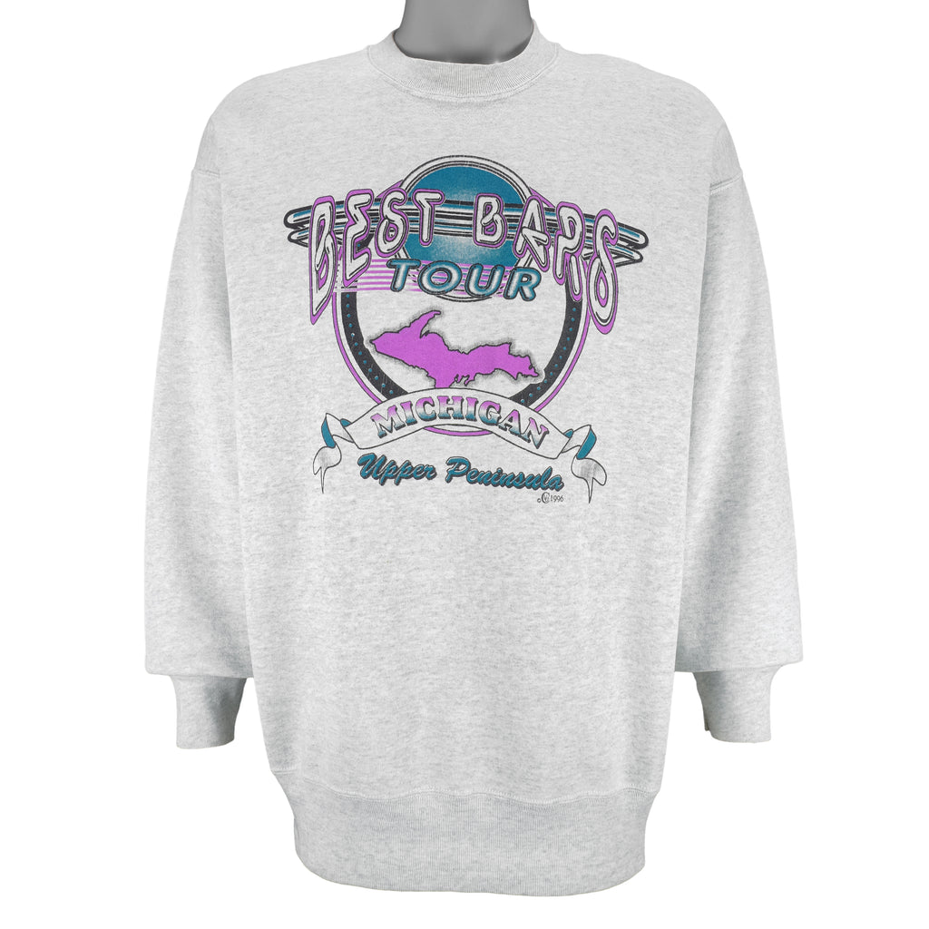 Vintage - Michigan Tour De Bars Crew Neck Sweatshirt 1996 X-Large Vintage Retro