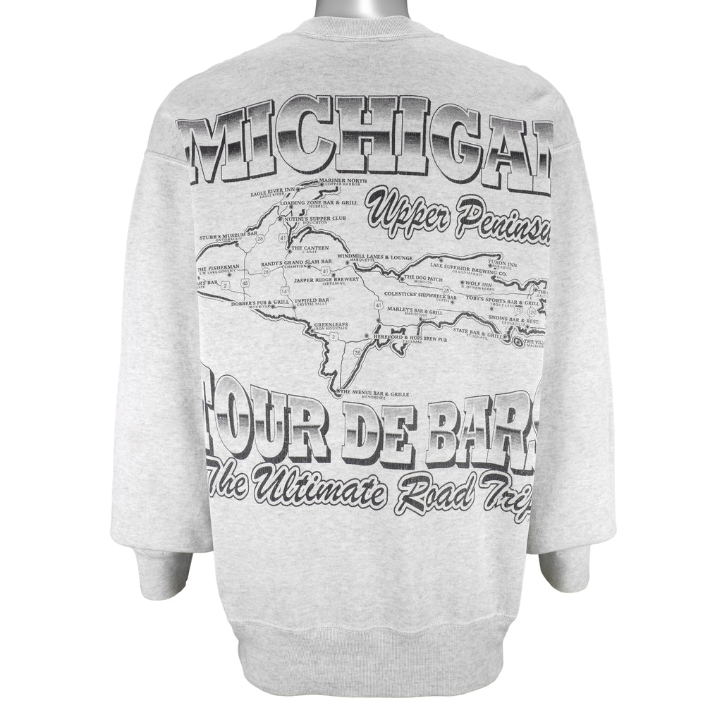 Vintage - Michigan Tour De Bars Crew Neck Sweatshirt 1996 X-Large Vintage Retro