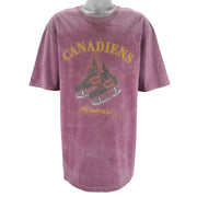 NHL (Waves) - Montreal Canadiens Hockey Skates T-Shirt 1993 X-Large Vintage Retro Hockey