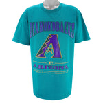 MLB (Nutmeg) - Arizona Diamondbacks T-Shirt 1997 X-Large Vintage Retro Baseball