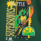 NBA (Competitor) - Seattle Supersonics Single Stitch T-Shirt 1990s Large Vintage Retro Basketball