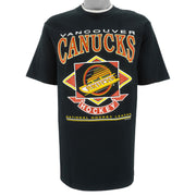 NHL (Waves) - Vancouver Canucks Underlayer Single Stitch T-Shirt 1994 Medium Vintage Retro Hockey
