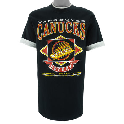 NHL (Waves) - Vancouver Canucks Underlayer Single Stitch T-Shirt 1994 Medium