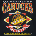 NHL (Waves) - Vancouver Canucks Underlayer Single Stitch T-Shirt 1994 Medium Vintage Retro Hockey