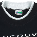 NHL (Waves) - Vancouver Canucks Underlayer Single Stitch T-Shirt 1994 Medium Vintage Retro Hockey