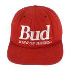 Budweiser - King of Beers Embroidered Strap Back Hat 1990s OSFA Vintage Retro