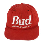 Budweiser - King of Beers Embroidered Strap Back Hat 1990s OSFA Vintage Retro