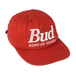 Budweiser - King of Beers Embroidered Snapback Hat 1990s OSFA Vintage Retro