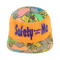 Orange multicolor 1990s Pro-Pac Safety Begins With Me geometric snapback hat