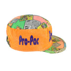 Orange multicolor 1990s Pro-Pac Safety Begins With Me geometric snapback hat