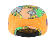 Orange multicolor 1990s Pro-Pac Safety Begins With Me geometric snapback hat