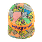 Orange multicolor 1990s Pro-Pac Safety Begins With Me geometric snapback hat