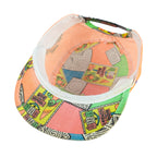 Orange multicolor 1990s Pro-Pac Safety Begins With Me geometric snapback hat