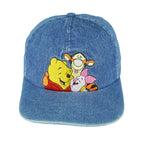 Disney - Winnie The Pooh Embroidered Denim Hat 1990s OSFA Vintage Retro