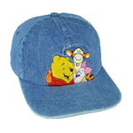 Disney - Winnie The Pooh Embroidered Denim Hat 1990s OSFA Vintage Retro