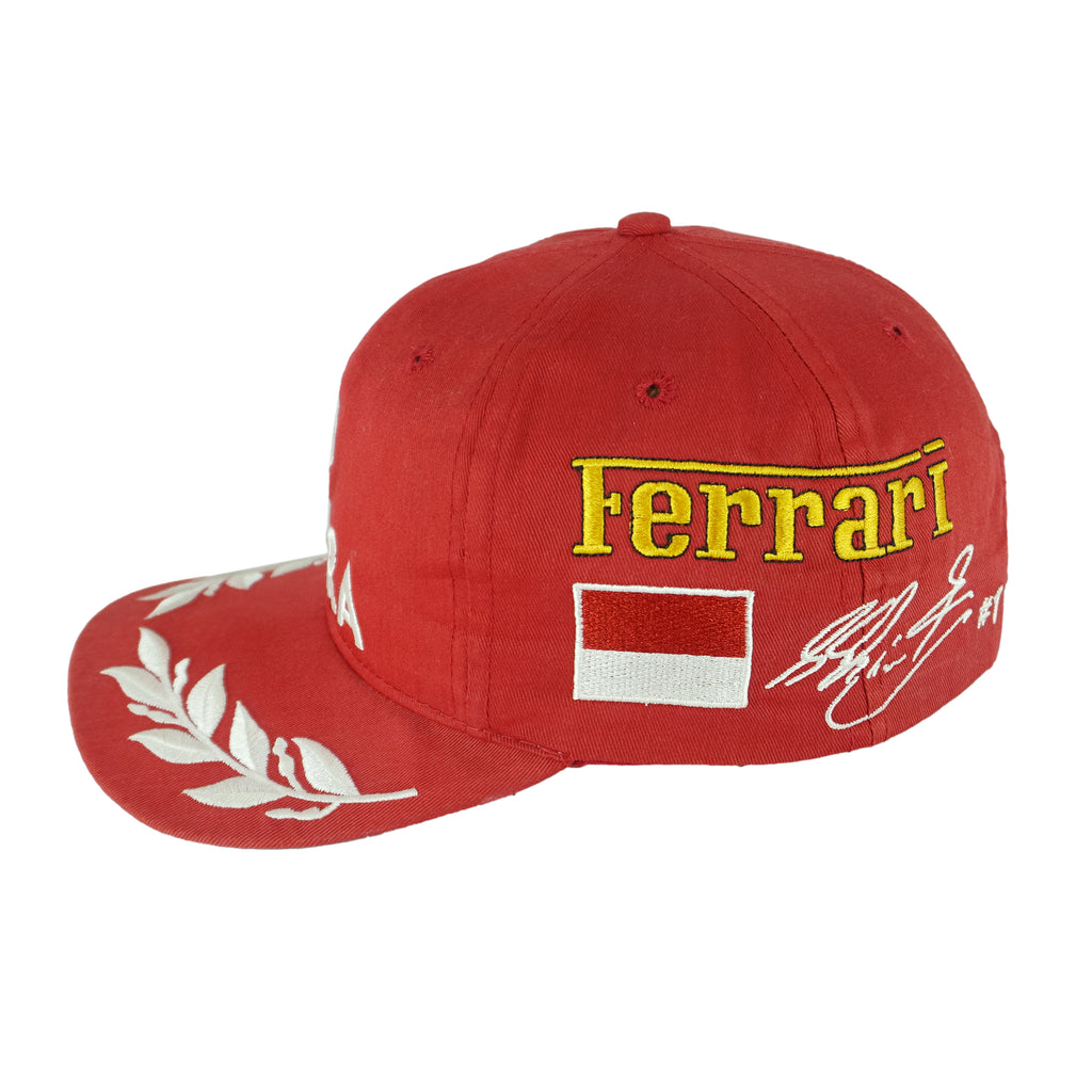 Ferrari - DEKRA Michael Schumacher Embroidered Snapback Hat 1990s OSFA Vintage Retro