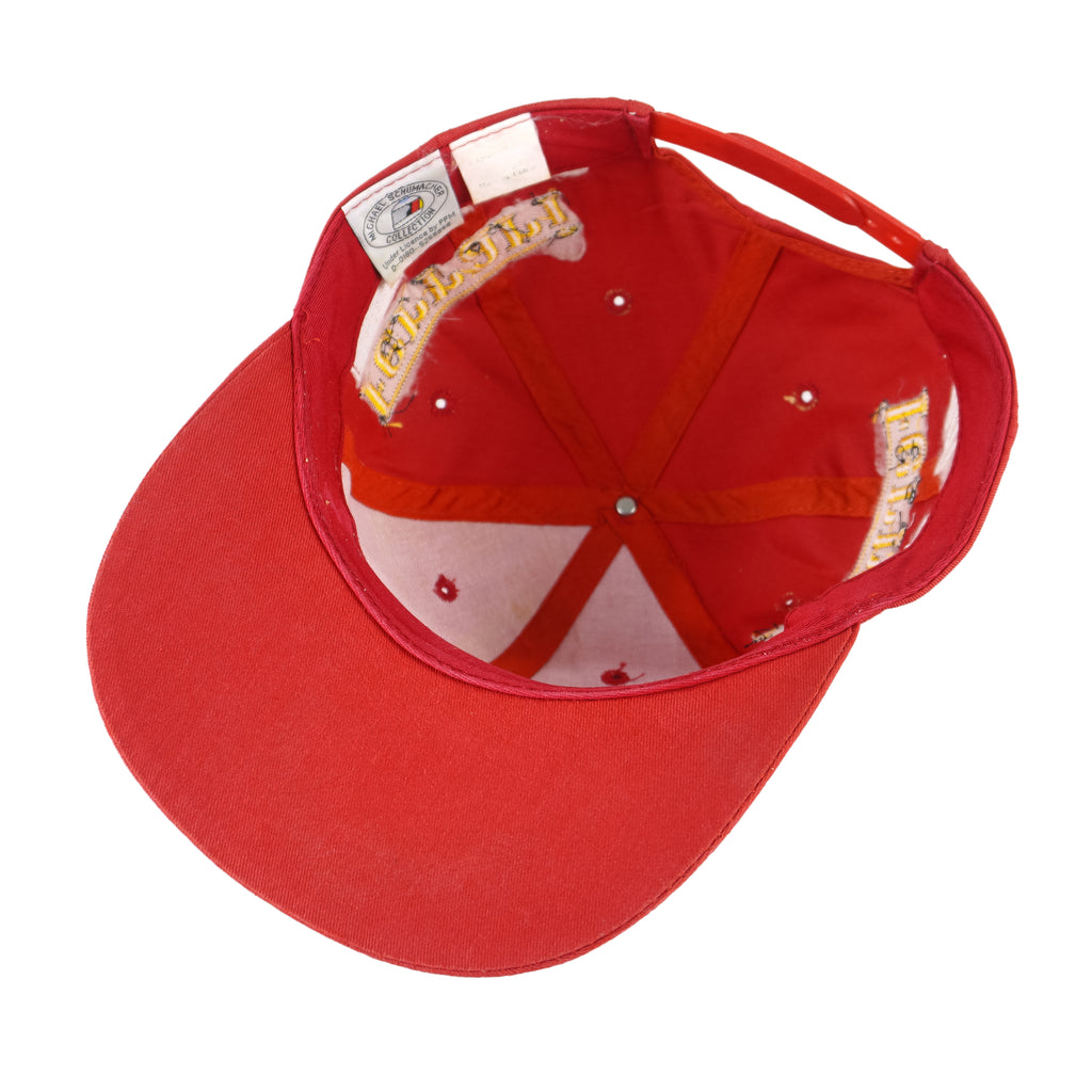 Ferrari - DEKRA Michael Schumacher Embroidered Snapback Hat 1990s OSFA Vintage Retro