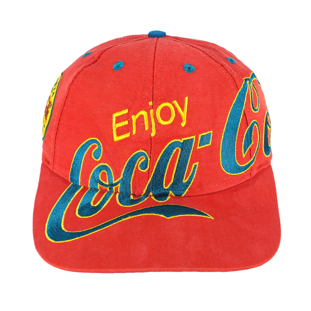 Vintage - Enjoy Coca-Cola Ice Cold Atlanta Embroidered Snapback Hat 1990s OSFA Vintage Retro