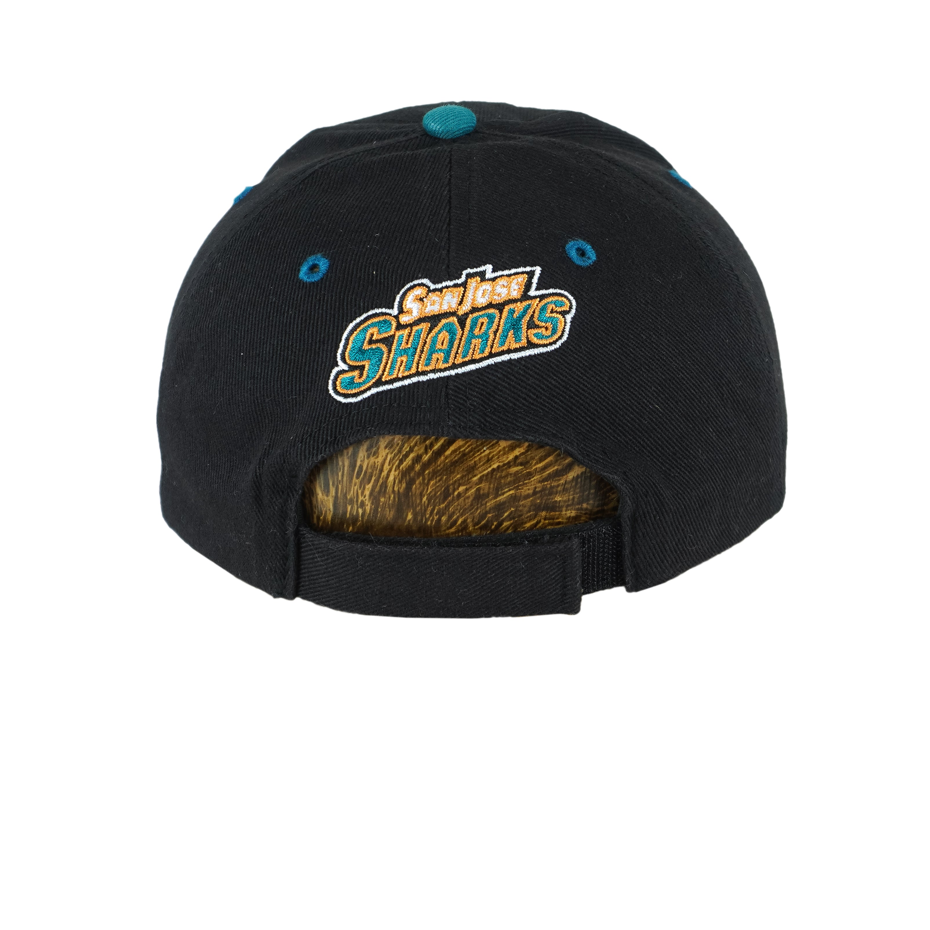 NHL (Fan Favorite) - San Jose Sharks Embroidered Snapback Hat 1990s OSFA Vintage Retro Hockey